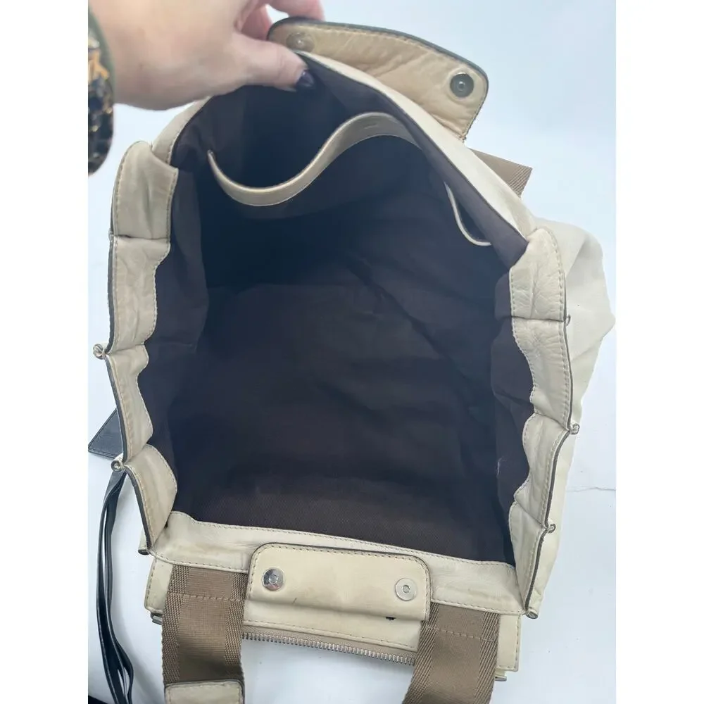 Chloe Cream Suede Leather Hobo Bag